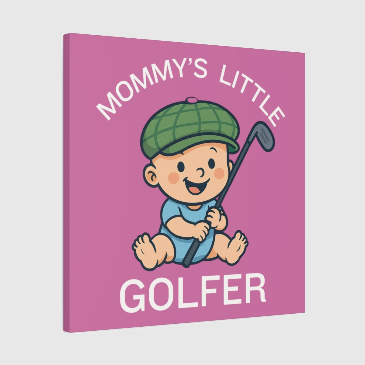 Mommy's Little Golfer - Canvas Wall Art - Light Pink - 24×24 - front