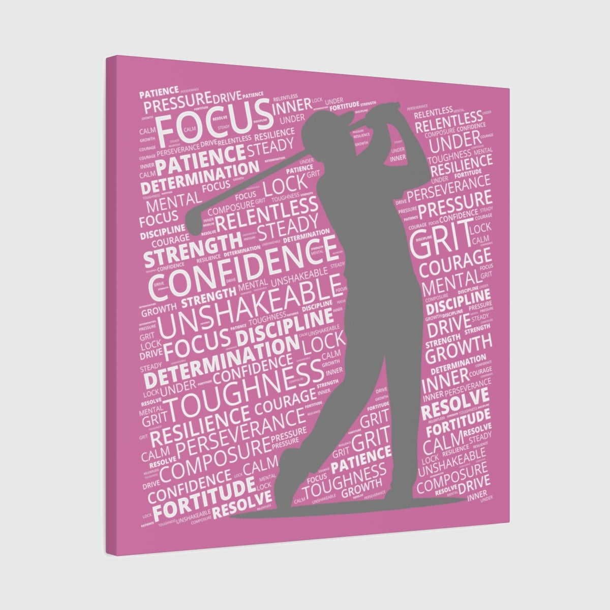 Unleash Your Mental Game (Male) - Canvas Wall Art - Light Pink - 24×24 - front