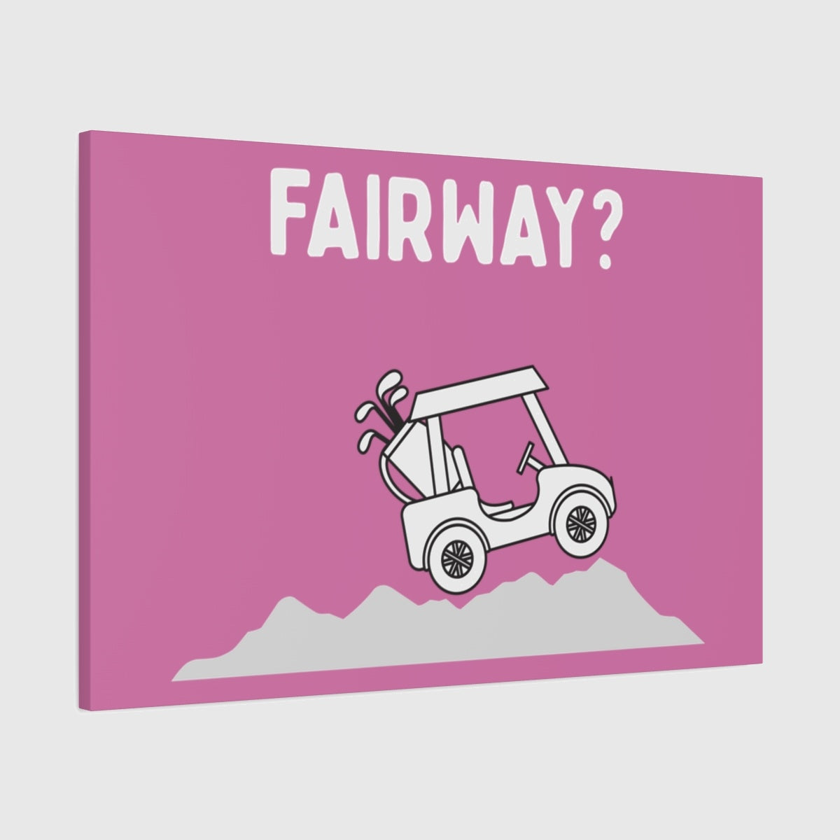Fairway? - Canvas Wall Art - Light Pink - 24×36 - front