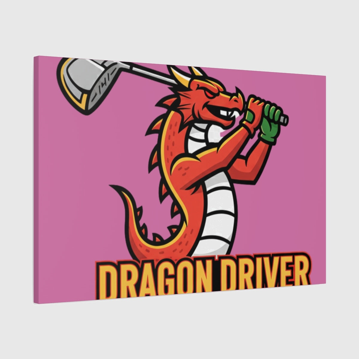 Dragon Driver - Canvas Wall Art - Light Pink - 24×36 - front