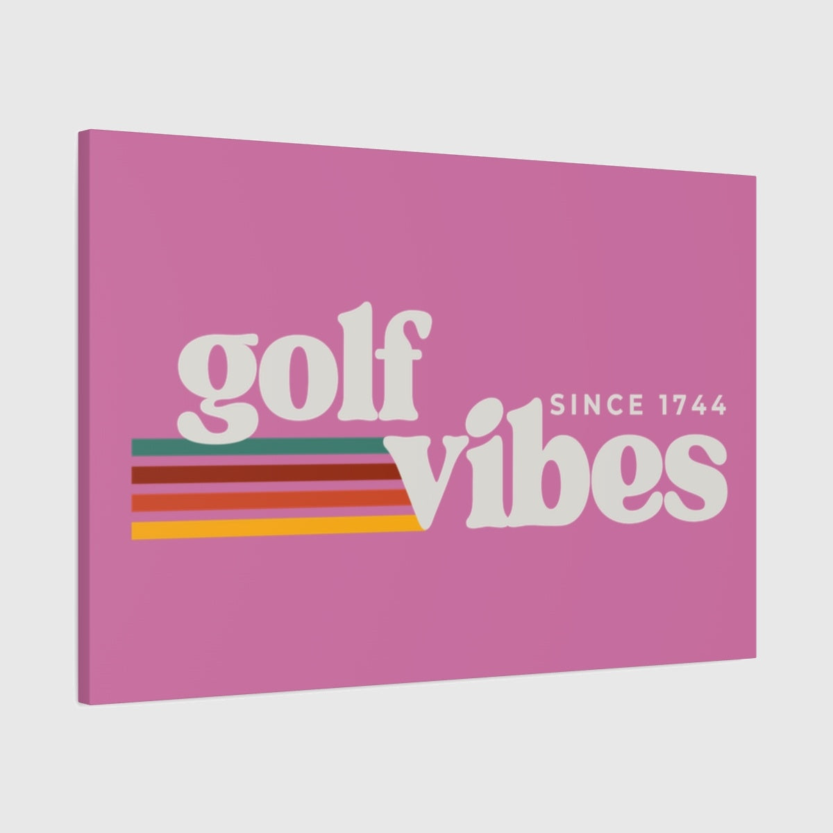 Golf Vibes - Canvas Wall Art - Light Pink - 24×36 - front