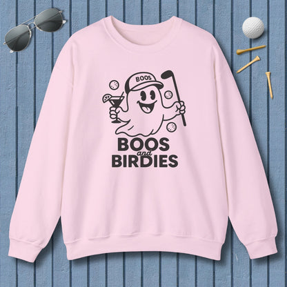 Boos and Birdies - Adult Golf Sweatshirt in Light Pink