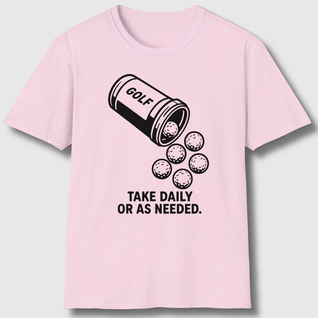 Golf Prescription - Adult Golf T-Shirt in Light Pink