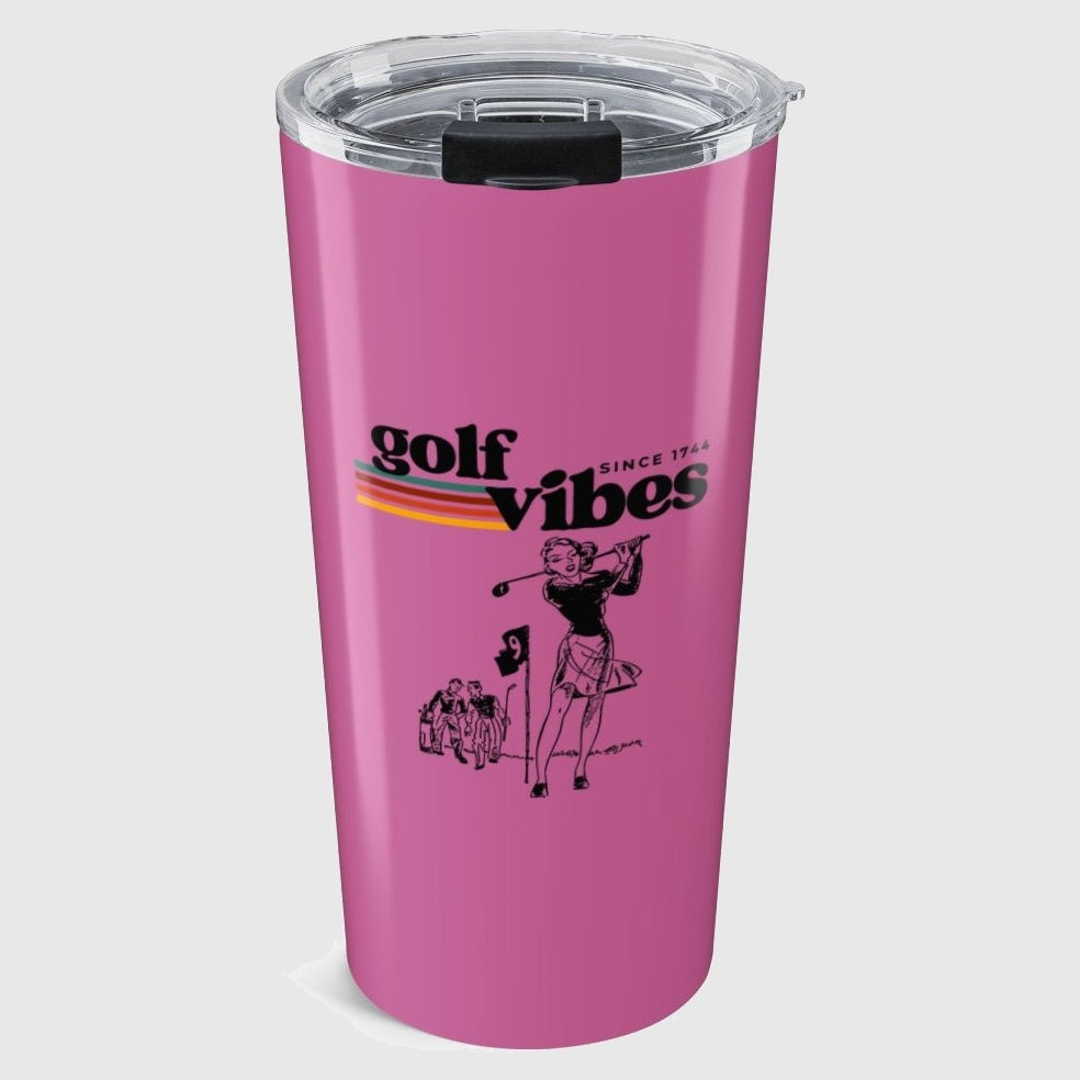 Golf Vibes Retro - 20oz Tumbler in Light Pink