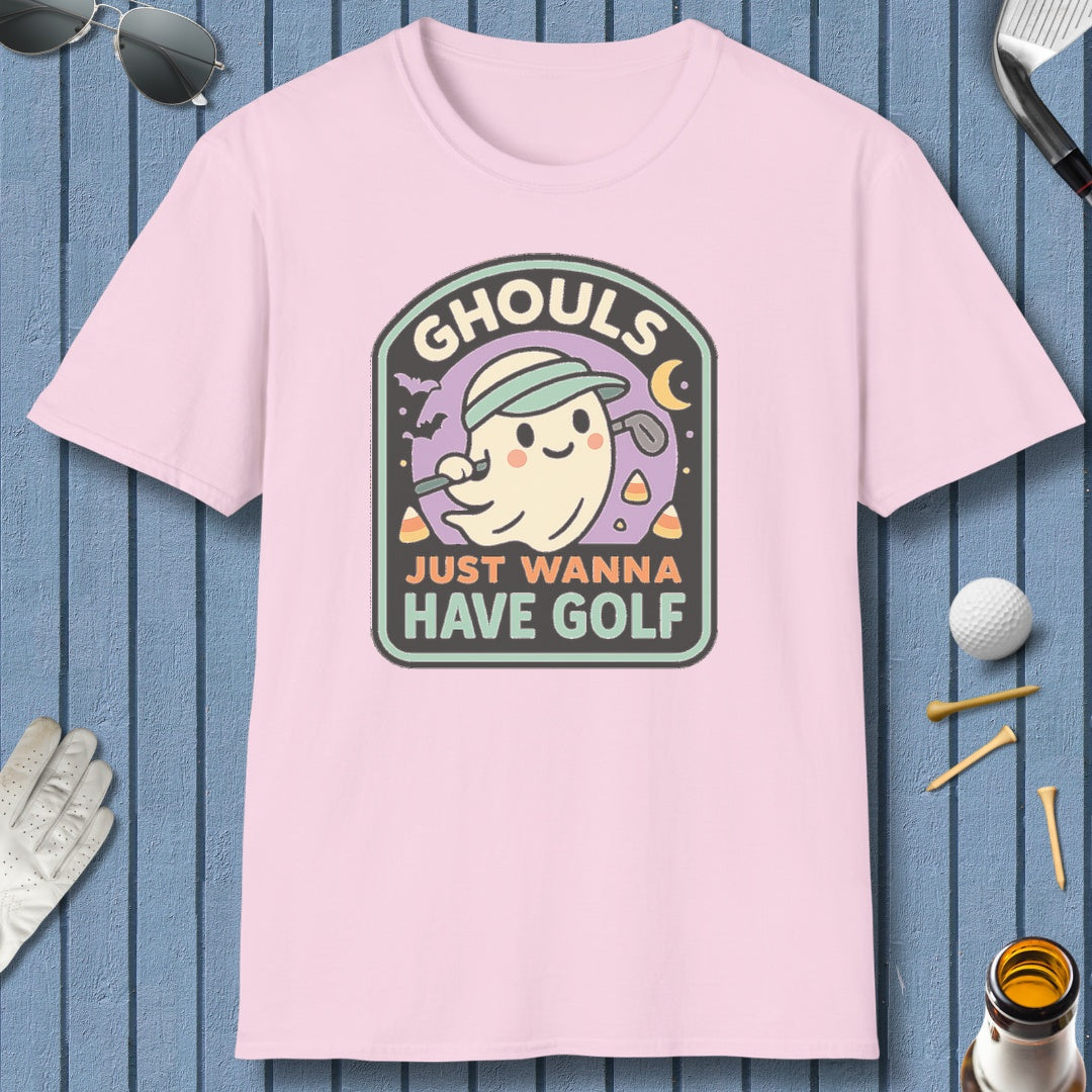 Ghouls Just Wanna Have Golf - Adult Golf T-Shirt in Light Pink