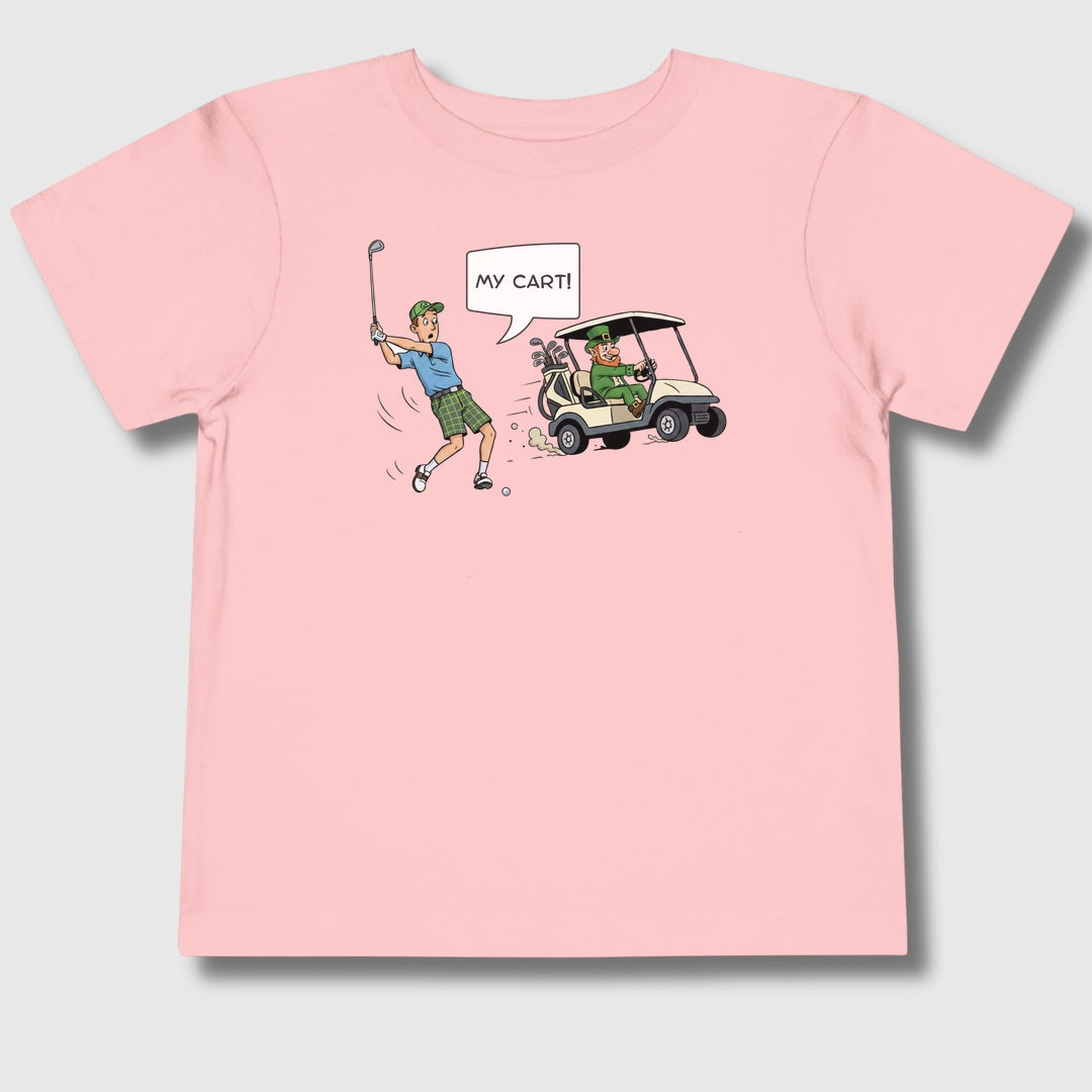 My Cart! - Toddler Golf T-Shirt in Light Pink