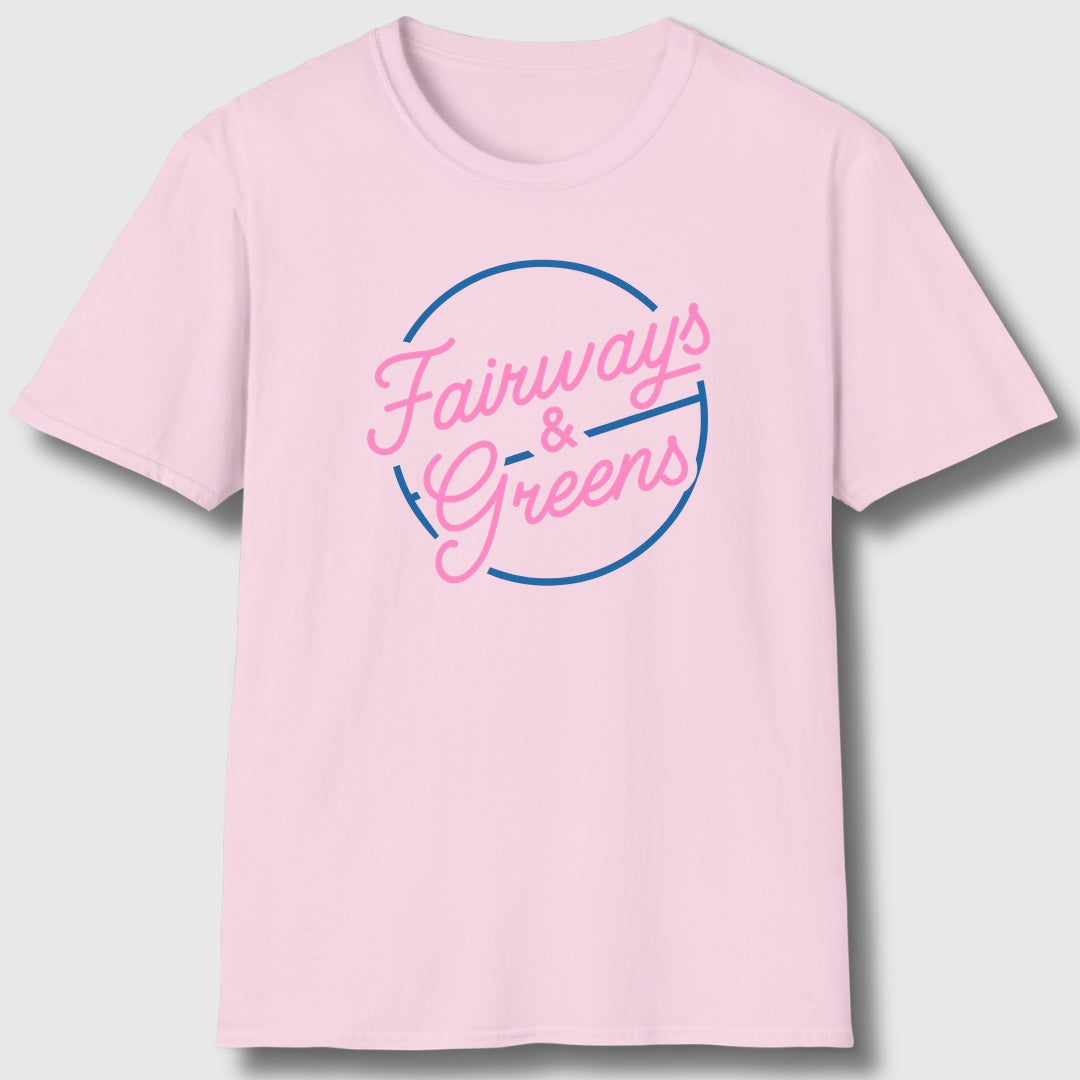 Fairways & Greens - Adult Golf T-Shirt in Light Pink