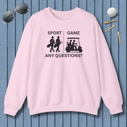 SPORT vs. GAME (Male) - Adult Golf Sweatshirt in Light Pink