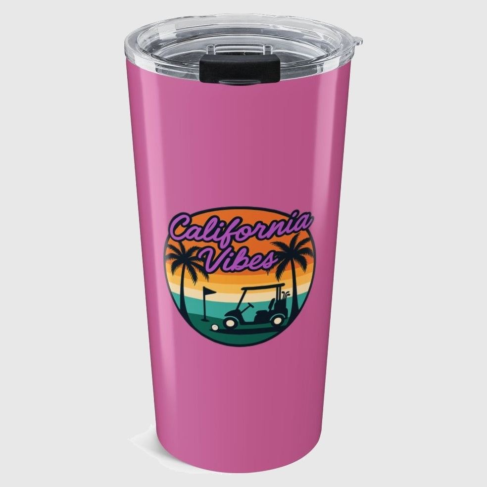 Golf Vibes - California Coast Edition - 20oz Tumbler in Light Pink