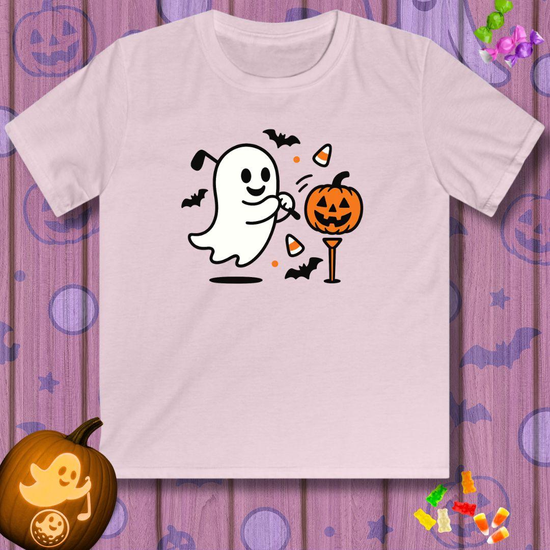 Ghost Tee Off - Youth Halloween Golf T-Shirt