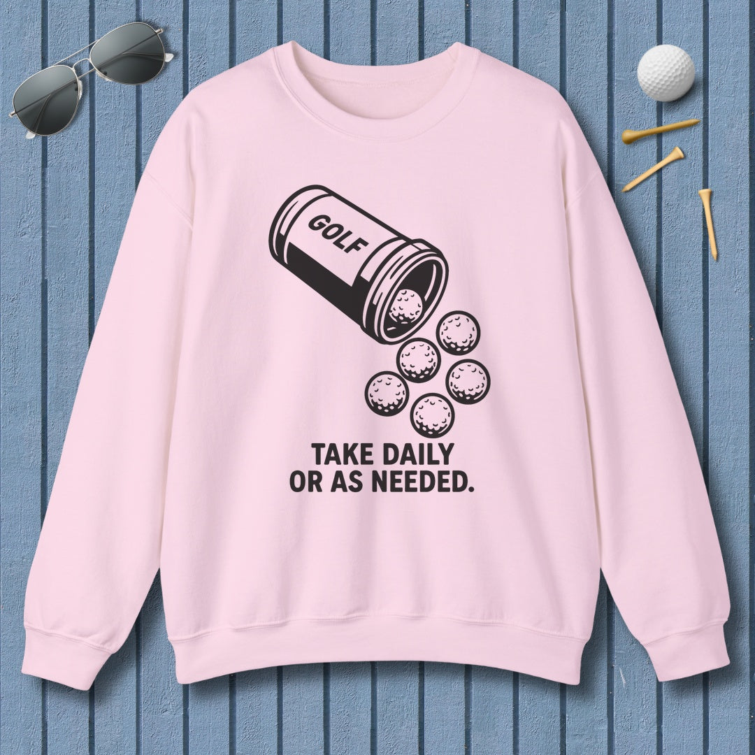 Golf Prescription - Adult Golf Sweatshirt in Light Pink