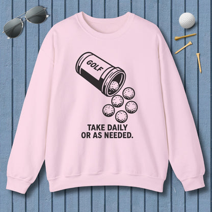 Golf Prescription - Adult Golf Sweatshirt in Light Pink