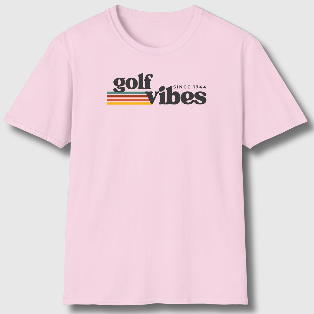 Golf Vibes - Adult Golf T-Shirt in Light Pink