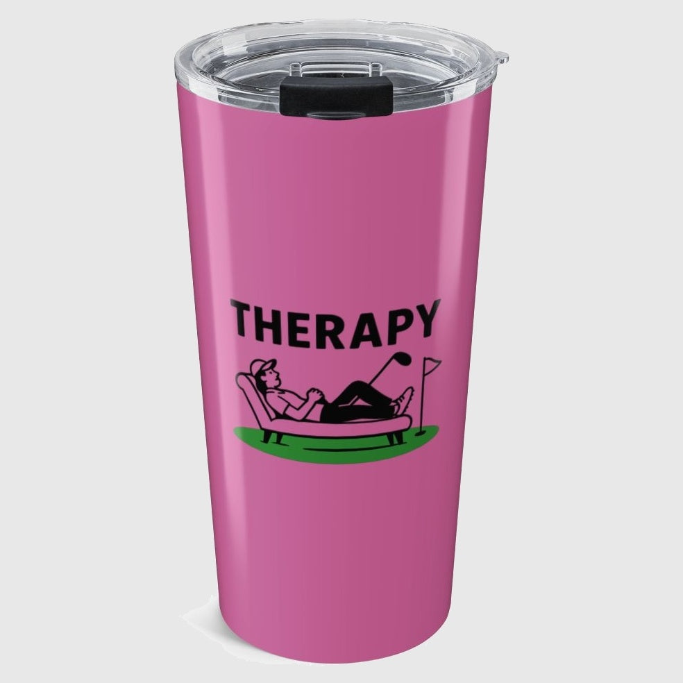 Golf Therapy - 20oz Tumbler in Light Pink