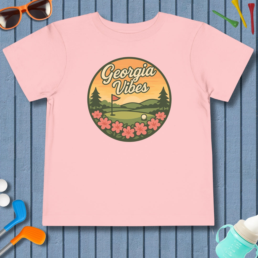 Golf Vibes - Georgia Azalea Edition - Toddler Golf T-Shirt in Pink