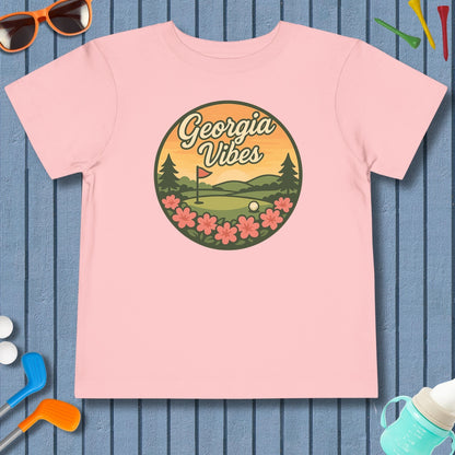 Golf Vibes - Georgia Azalea Edition - Toddler Golf T-Shirt in Pink