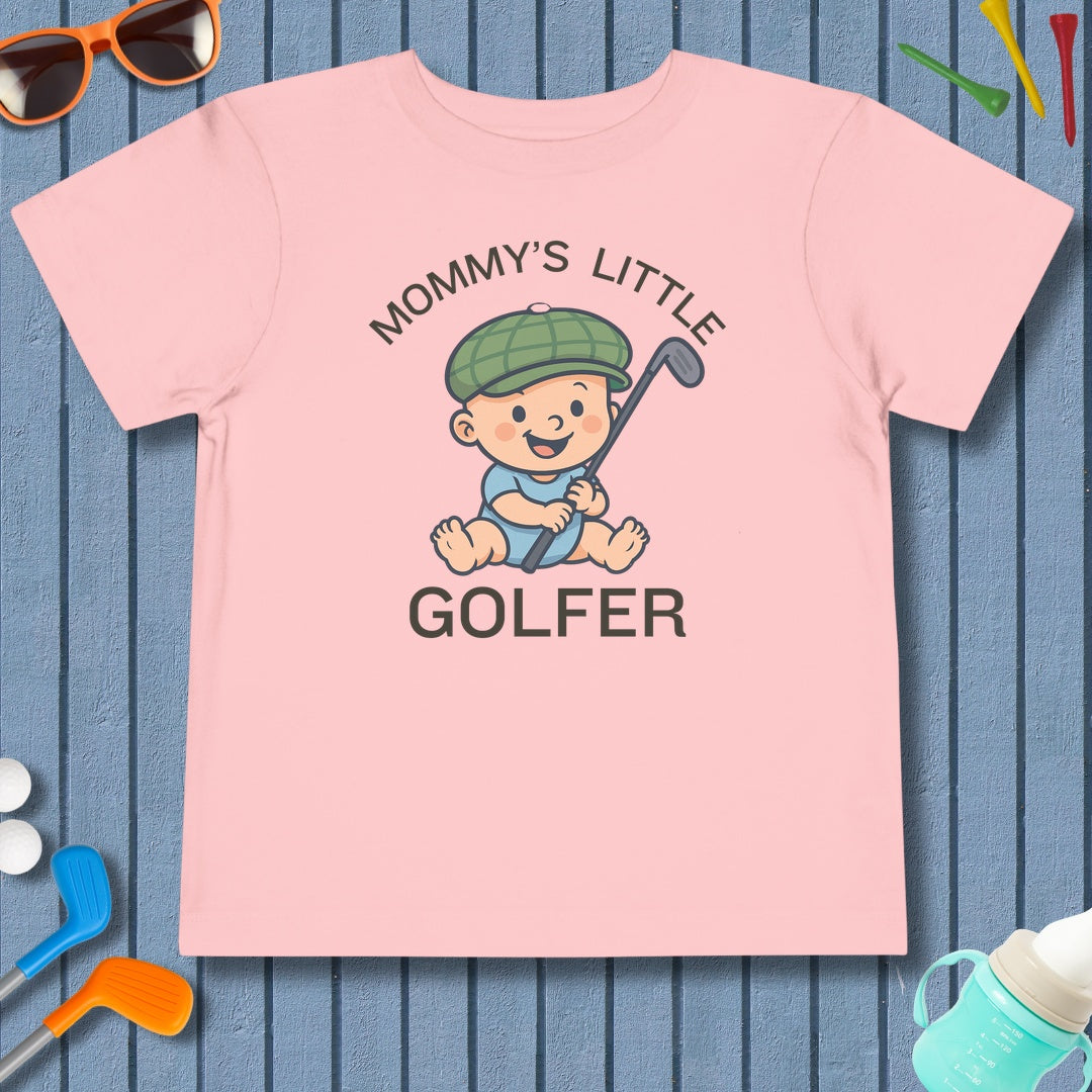 Mommy's Little Golfer - Toddler Golf T-Shirt in Pink