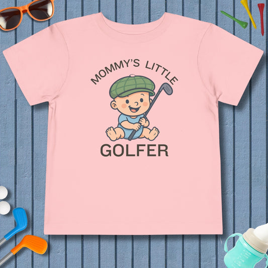 Mommy's Little Golfer - Toddler Golf T-Shirt in Pink