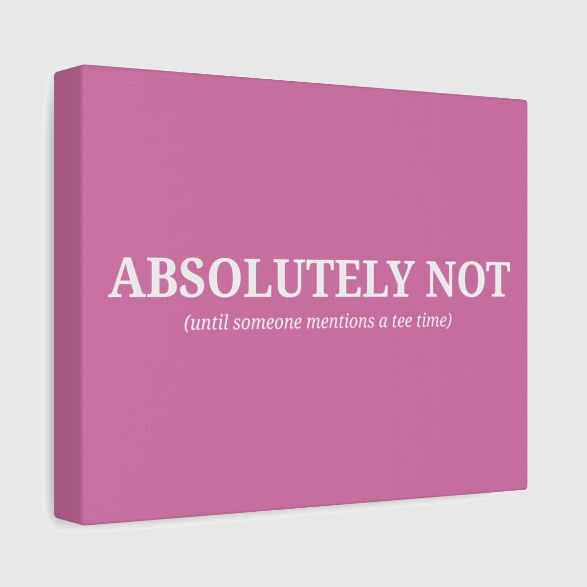 ABSOLUTELY NOT - Canvas Wall Art - Light Pink - 8×10 - front