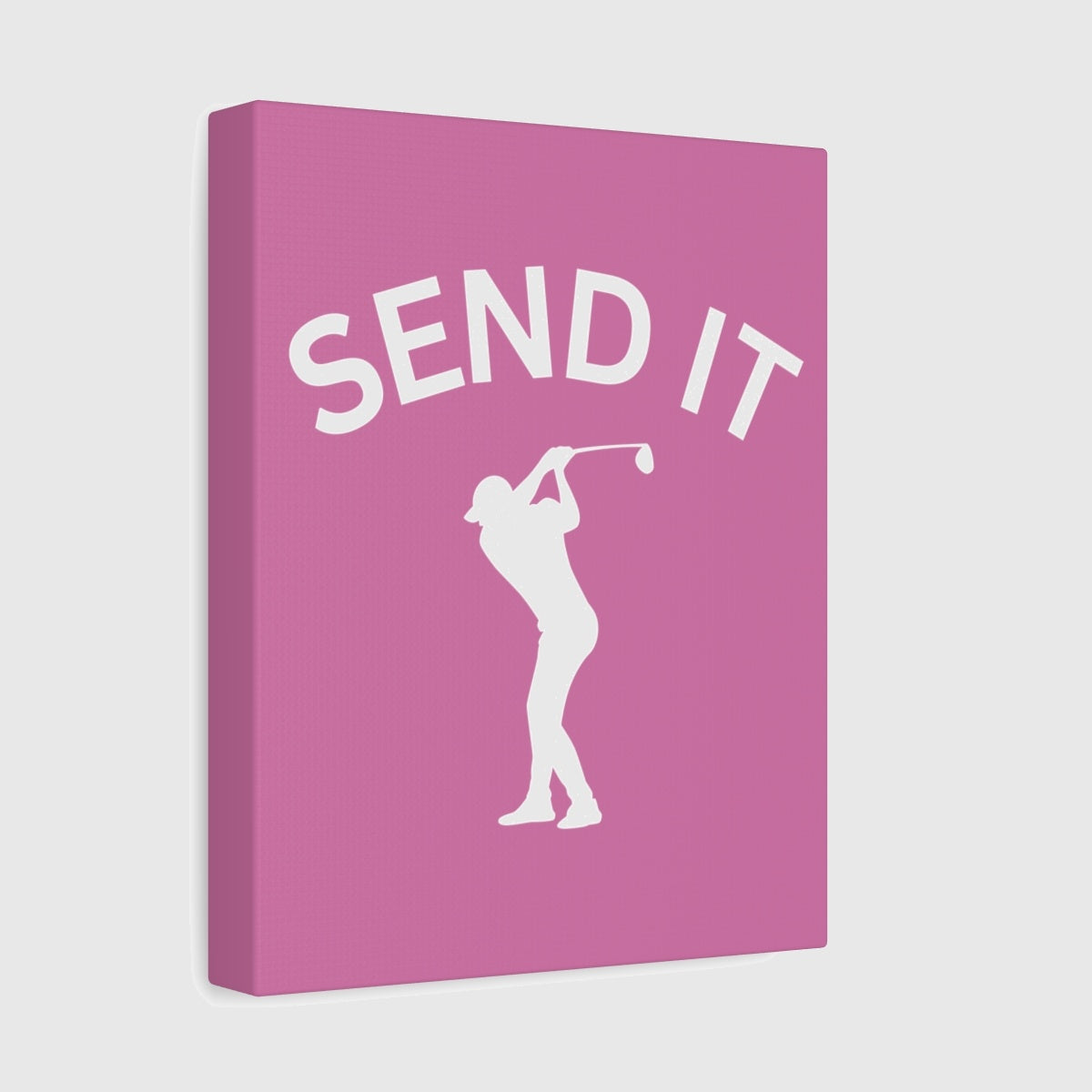 SEND IT (Male) - Canvas Wall Art - Light Pink - 8×10 - front