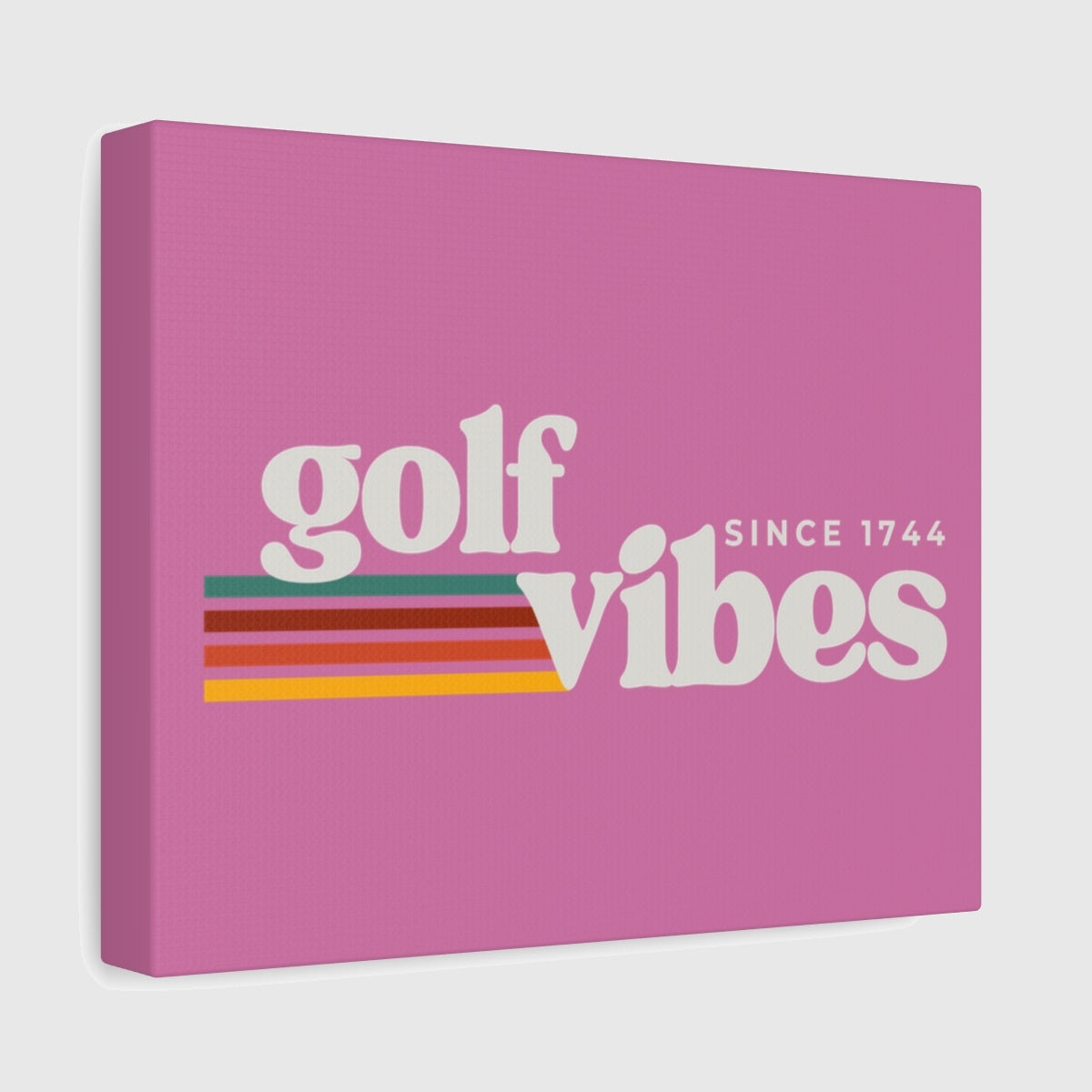 Golf Vibes - Canvas Wall Art - Light Pink - 8×10 - front