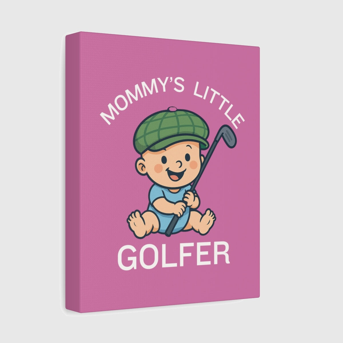 Mommy's Little Golfer - Canvas Wall Art - Light Pink - 8×10 - front