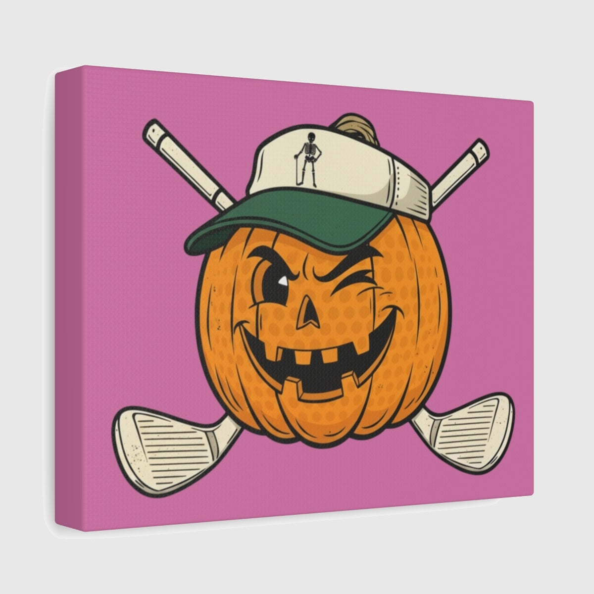 Golf or Gourd - Canvas Wall Art - Light Pink - 8×10 - front
