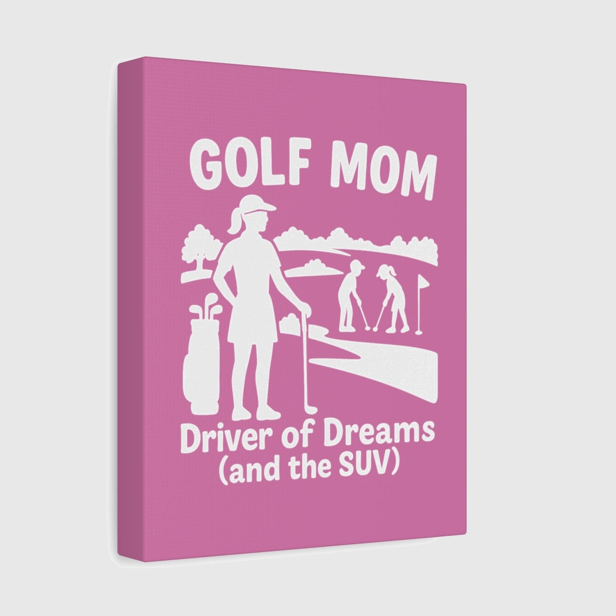 Golf Mom - Canvas Wall Art - Light Pink - 8×10 - front
