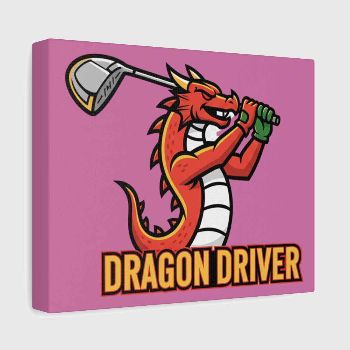 Dragon Driver - Canvas Wall Art - Light Pink - 8×10 - front