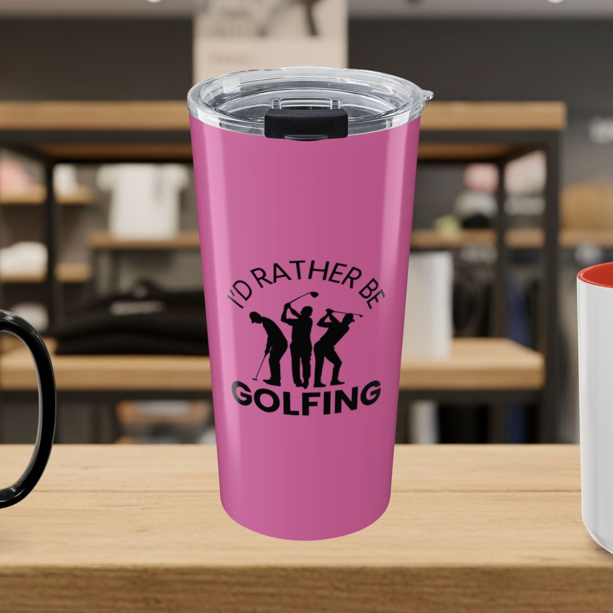I'd Rather Be Golfing - 20oz Tumbler in Light Pink