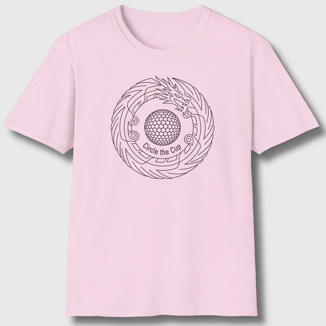 Circle the Cup - Adult Golf T-Shirt in Light Pink