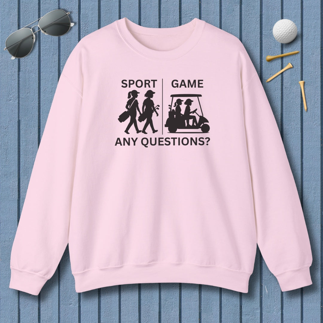 SPORT vs. GAME (Female) - Adult Golf Sweatshirt in Light Pink