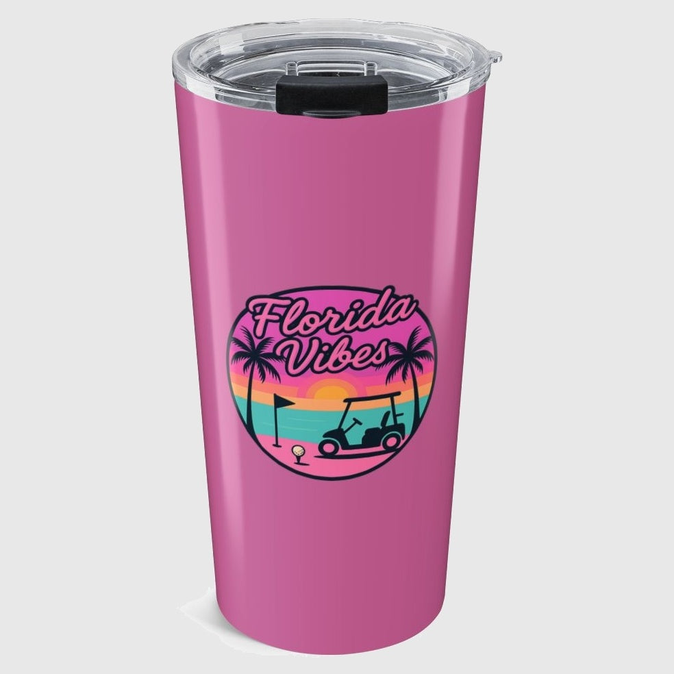 Golf Vibes - Florida Sunshine Edition - 20oz Tumbler in Light Pink