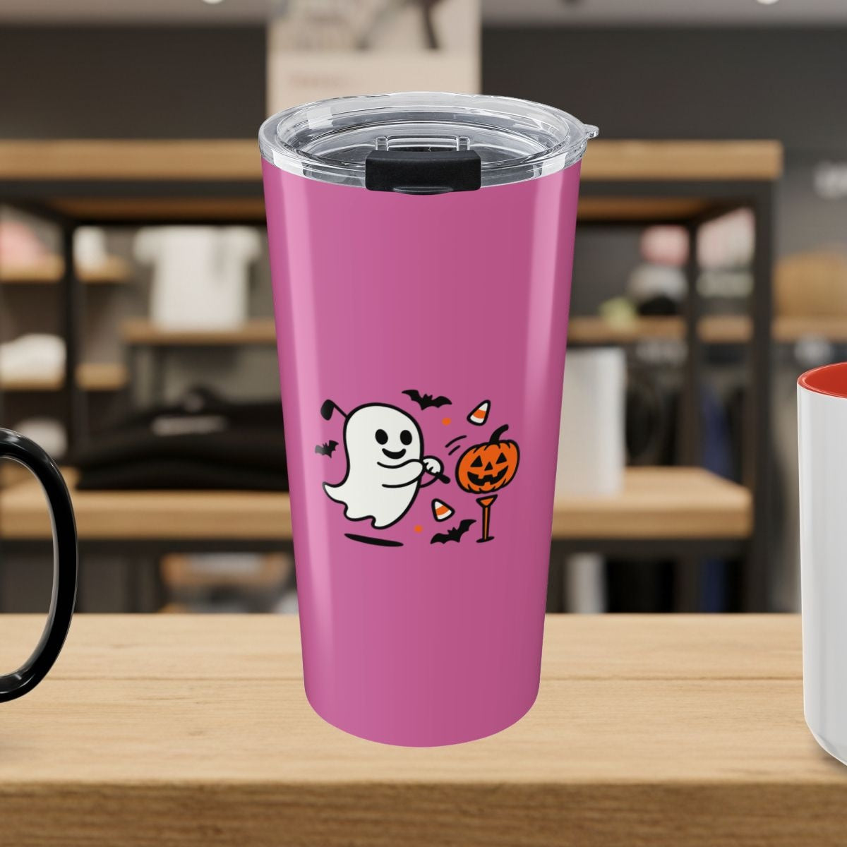 Ghost Tee Off - 20oz Tumbler in Light Pink