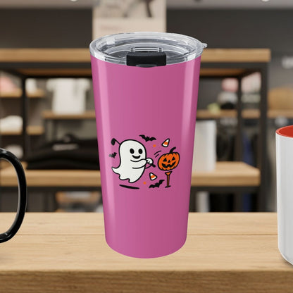 Ghost Tee Off - 20oz Tumbler in Light Pink