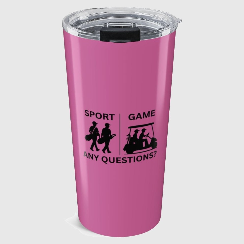 SPORT vs. GAME (Male) - 20oz Tumbler in Light Pink