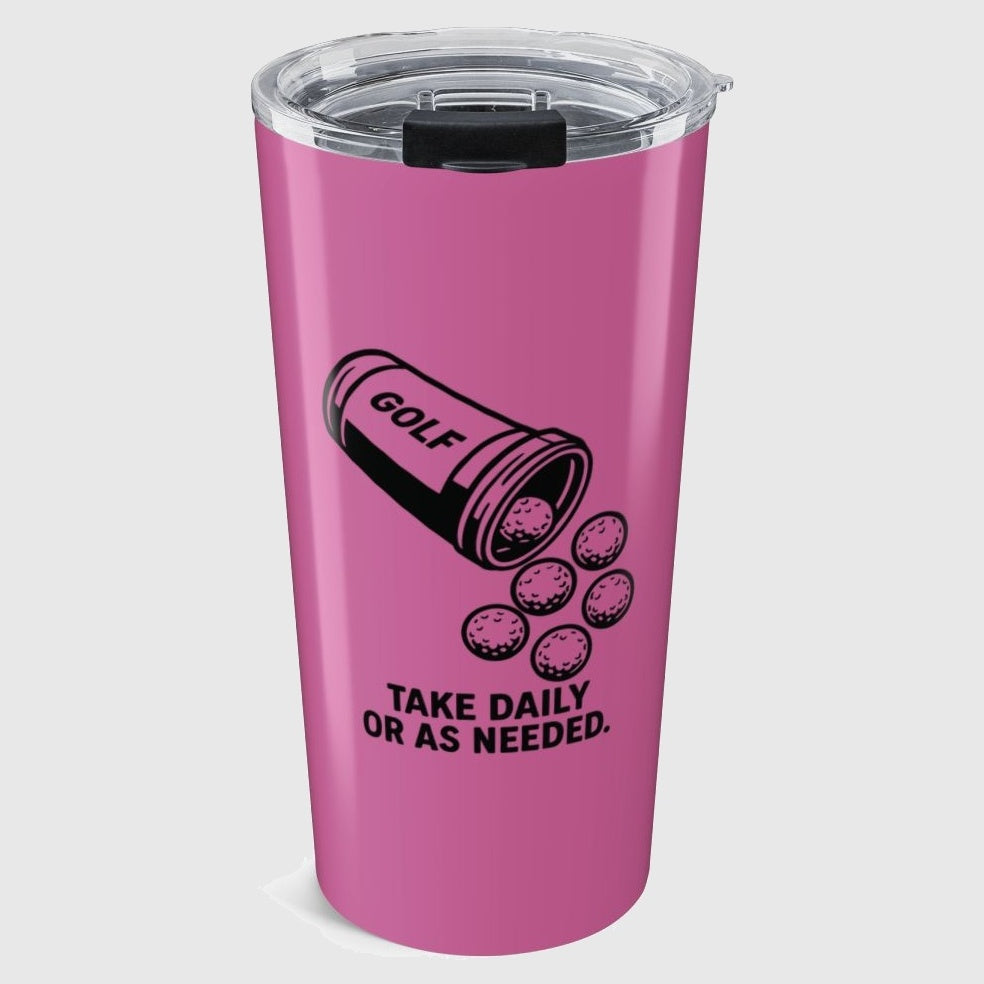 Golf Prescription - 20oz Tumbler in Light Pink