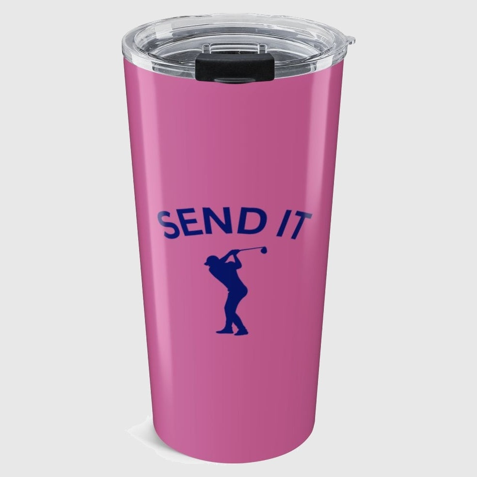 SEND IT (Male) - 20oz Tumbler in Light Pink