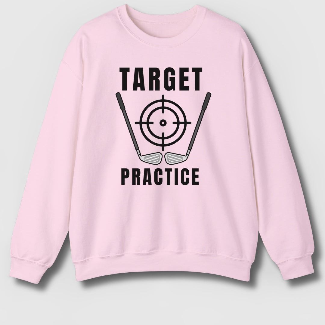 Target Practice - Adult Golf Sweatshirt in Light Pink