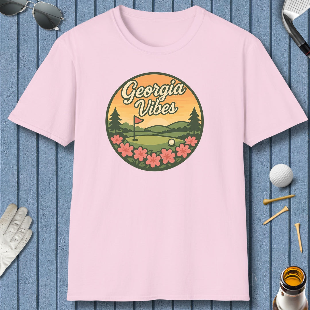 Golf Vibes - Georgia Azalea Edition - Adult Golf T-Shirt in Light Pink
