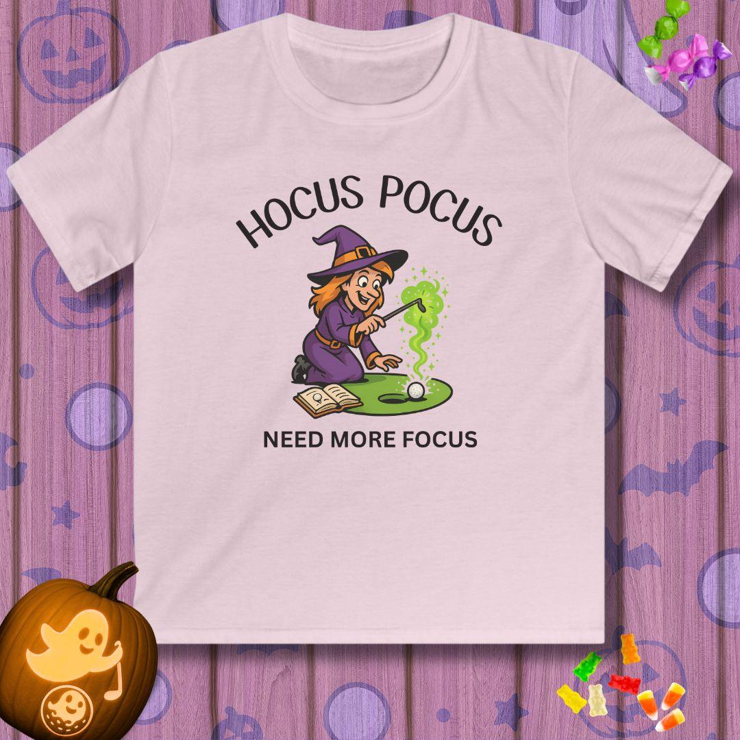 Hocus Pocus, Need More Focus - Youth Halloween Golf T-Shirt