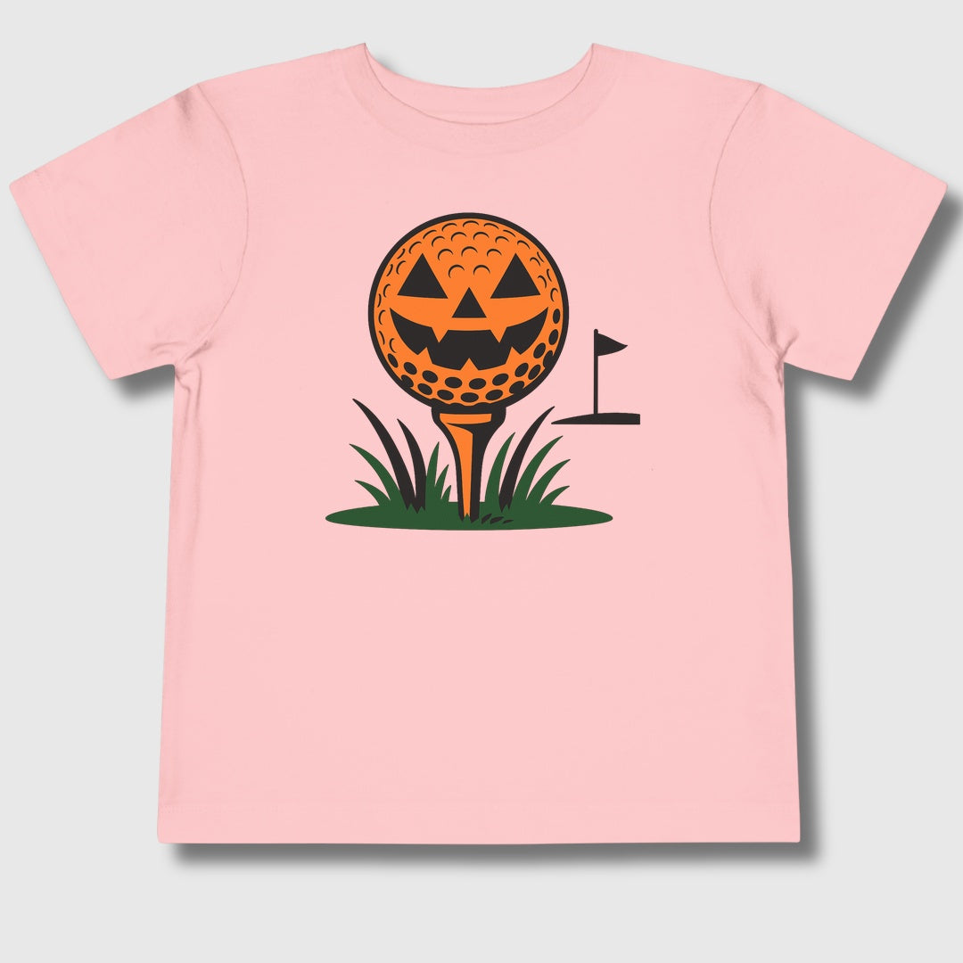 Tee Time Terror - Toddler Golf T-Shirt in Light Pink