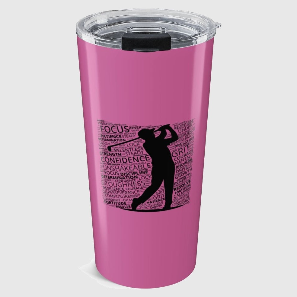 Unleash Your Mental Game (Male) - 20oz Tumbler in Light Pink