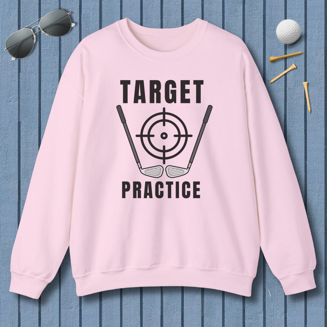 Target Practice - Adult Golf Sweatshirt in Light Pink