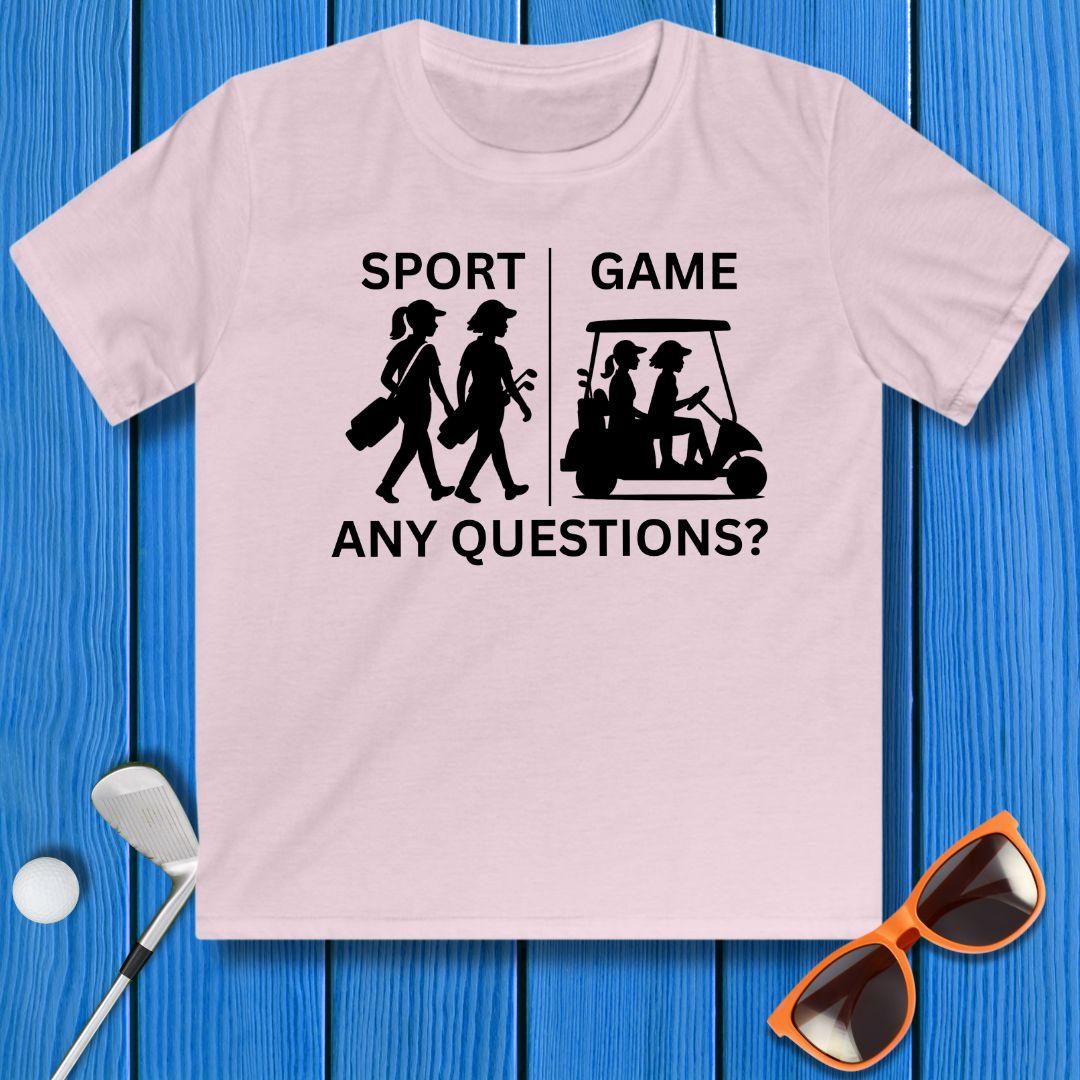 SPORT vs. GAME - Girl - Youth in Light Pink, great for casual wear. Find more fun golf focused products at oneforetheages.com