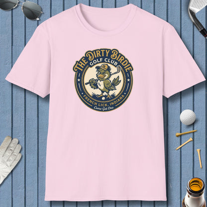 The Dirty Birdie Golf Club - French Lick, Indiana - Adult Golf T-Shirt in Light Pink
