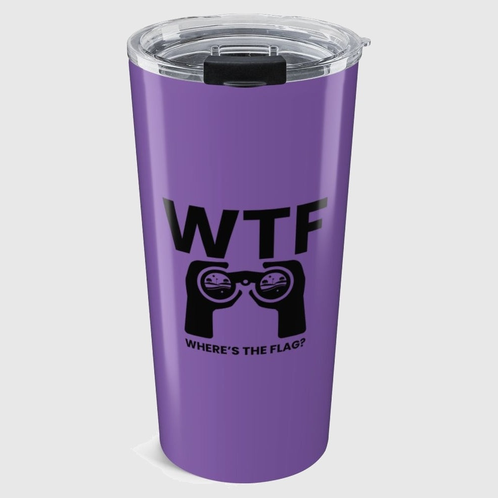 WTF - Where's the Flag - 20oz Tumbler in Light Purple