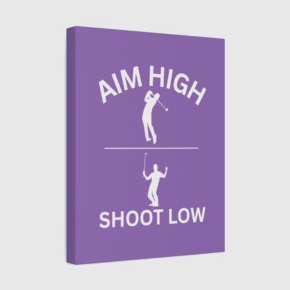 Aim High - Shoot Low (Male) - Canvas Wall Art - Light Purple - 11×14 - front