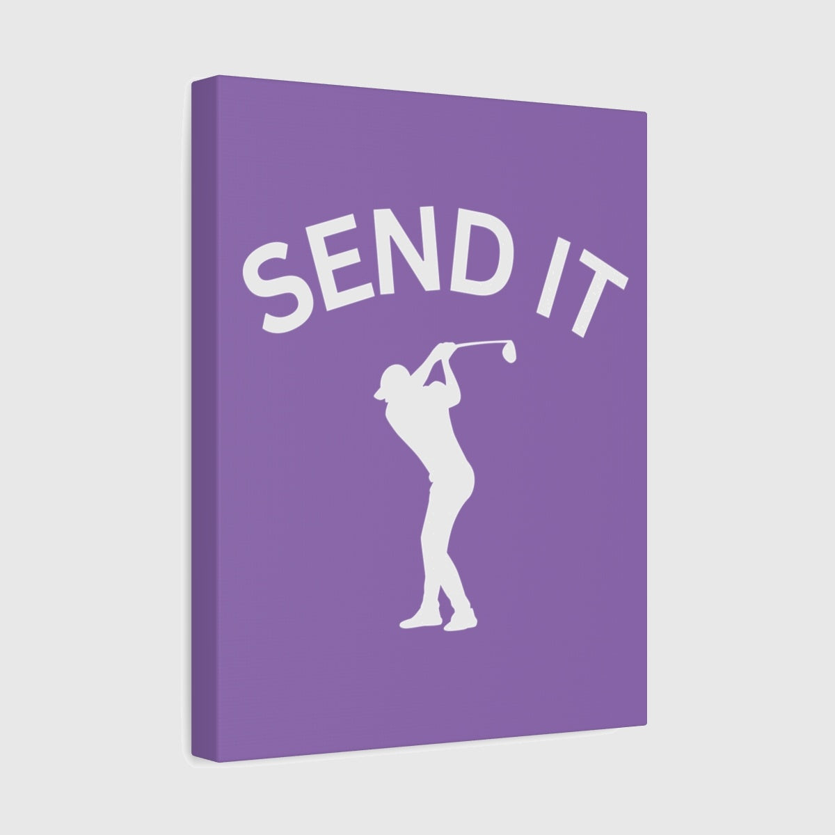 SEND IT (Male) - Canvas Wall Art - Light Purple - 11×14 - front