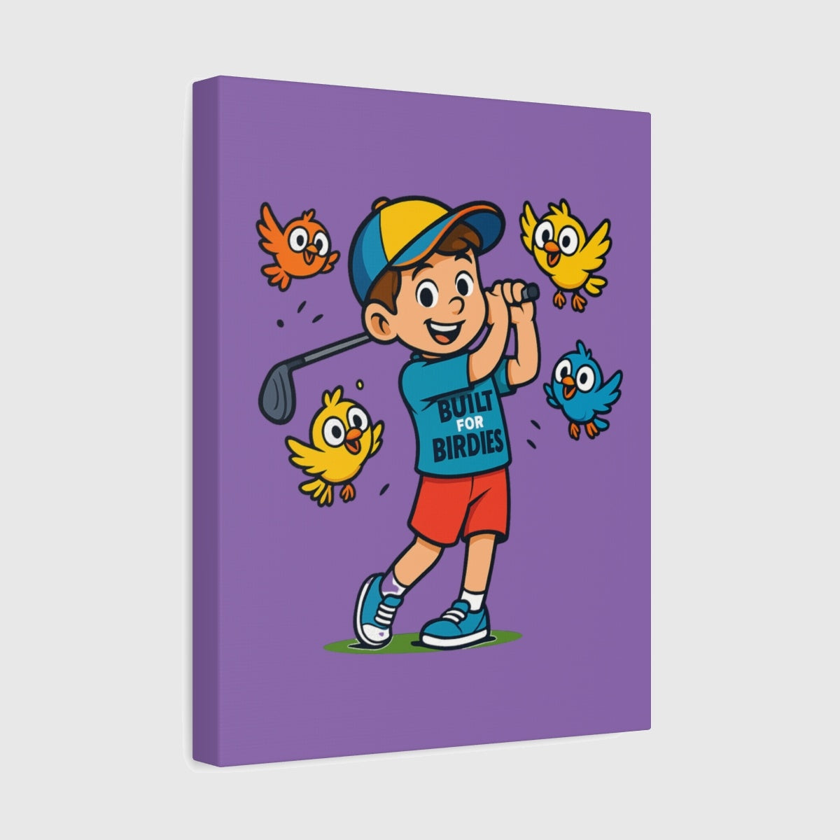 Built for Birdies - Canvas Wall Art - Light Purple - 11×14 - front